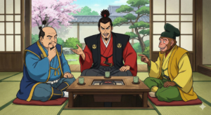 【歴史が苦手な子へ】織田信長・豊臣秀吉・徳川家康が語り合う「三英傑座談会」のサムネイル